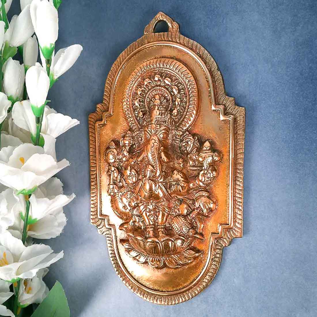 Ganesh Wall Hanging Statue | Lord Ganesha Wall Art - for Home, Puja, Living Room & Office | Antique Idol for Religious & Spiritual Decor  - 12 inch