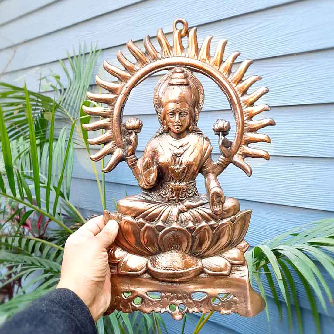 Goddess Laxmi Wall Hanging | Lakshmi Ji Wall Decor - For Puja & Home Decor - 16 Inch - Apkamart