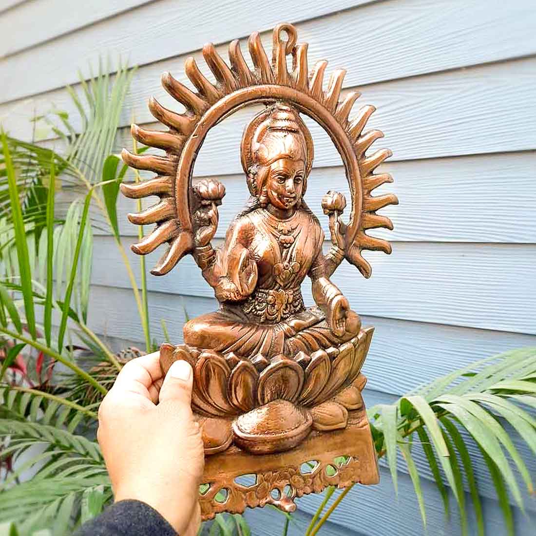 Goddess Laxmi Wall Hanging | Lakshmi Ji Wall Decor - For Puja & Home Decor - 16 Inch - Apkamart