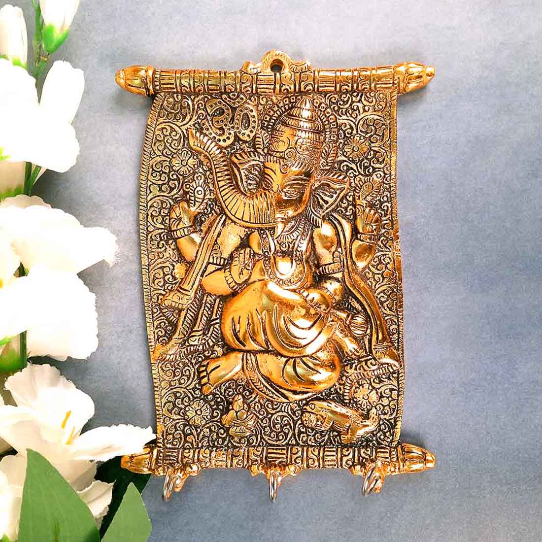 Ganesh Idol - Apkamart #color_Golden
