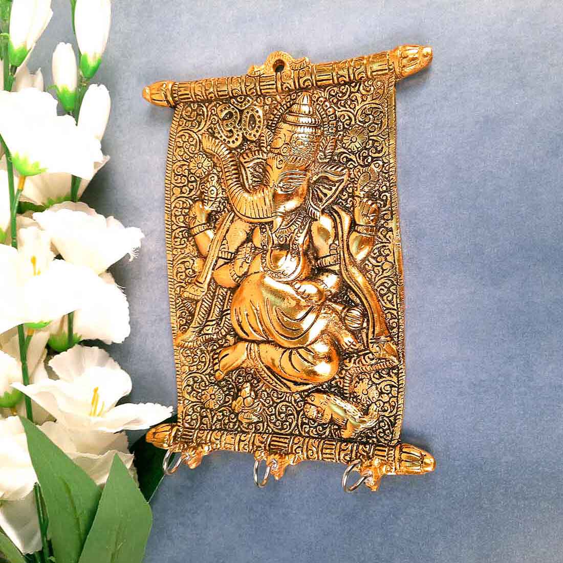 Ganesh Idol - Apkamart #color_Golden