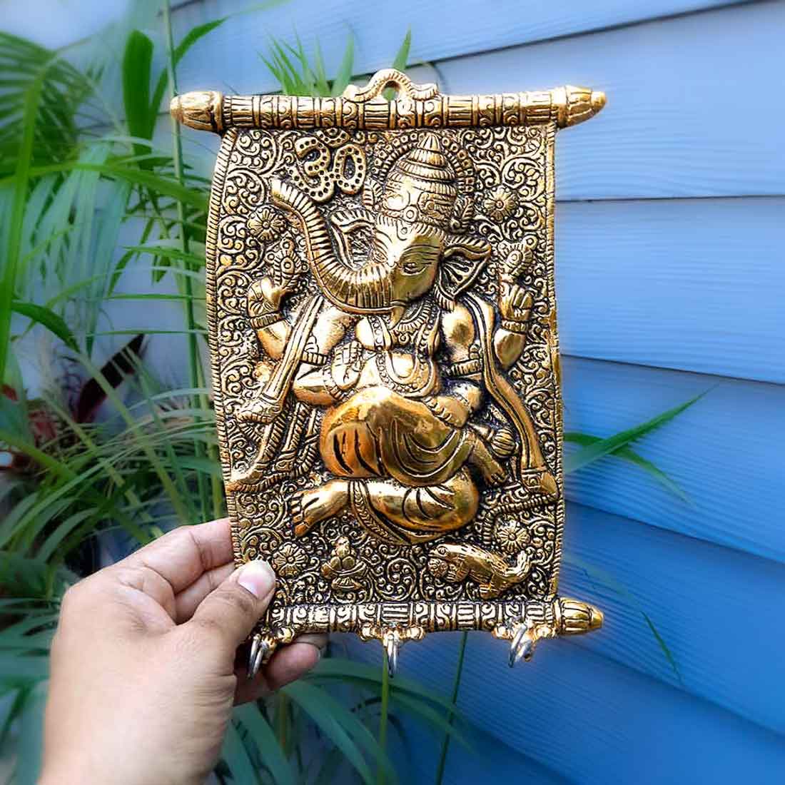 Ganesh Idol - Apkamart #color_Golden