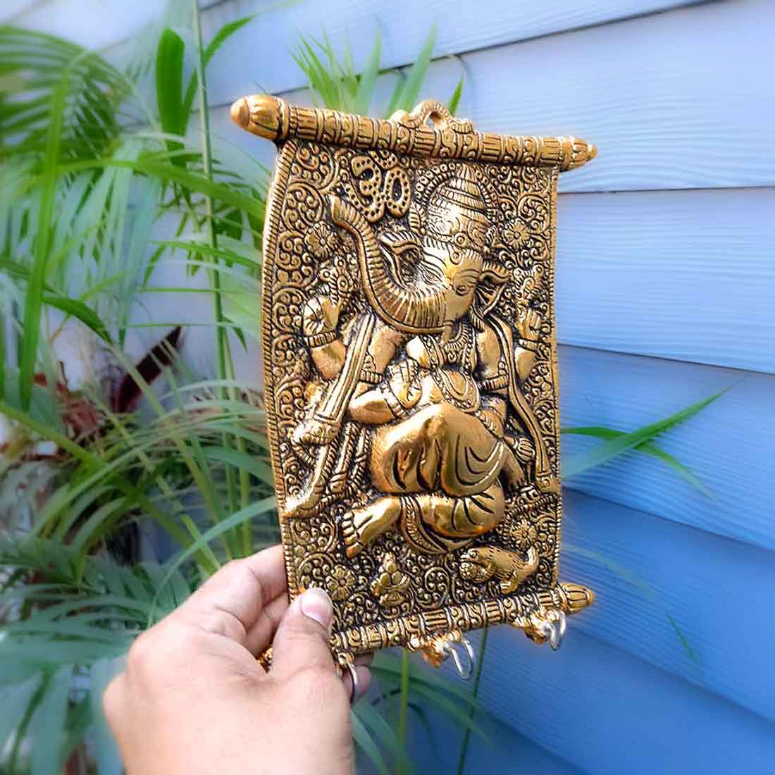 Ganesh Idol - Apkamart #color_Golden