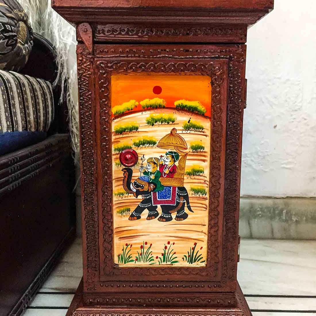 Corner Cabinet with Door and Shelves - for Living Room & Home Decor - 18 Inch - ApkaMart