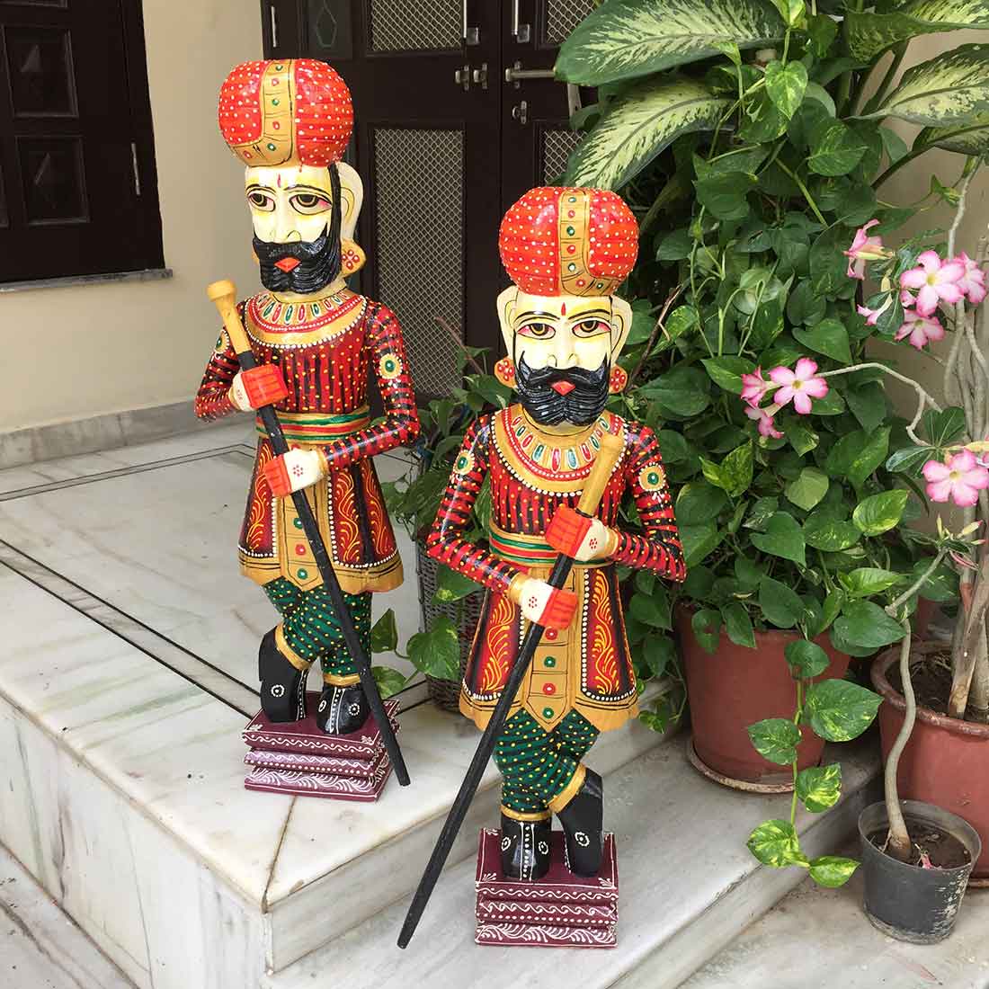 Darbaan Showpiece | Royal Guard Figurine - Set of 2 - for Living Room & Home Decor - 36 Inch - ApkaMart