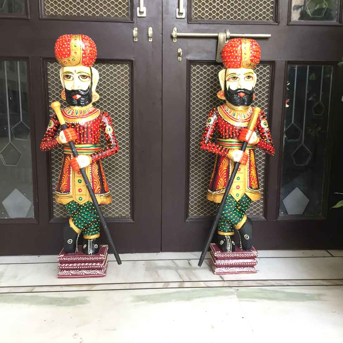 Darbaan Showpiece | Royal Guard Figurine - Set of 2 - for Living Room & Home Decor - 36 Inch - ApkaMart