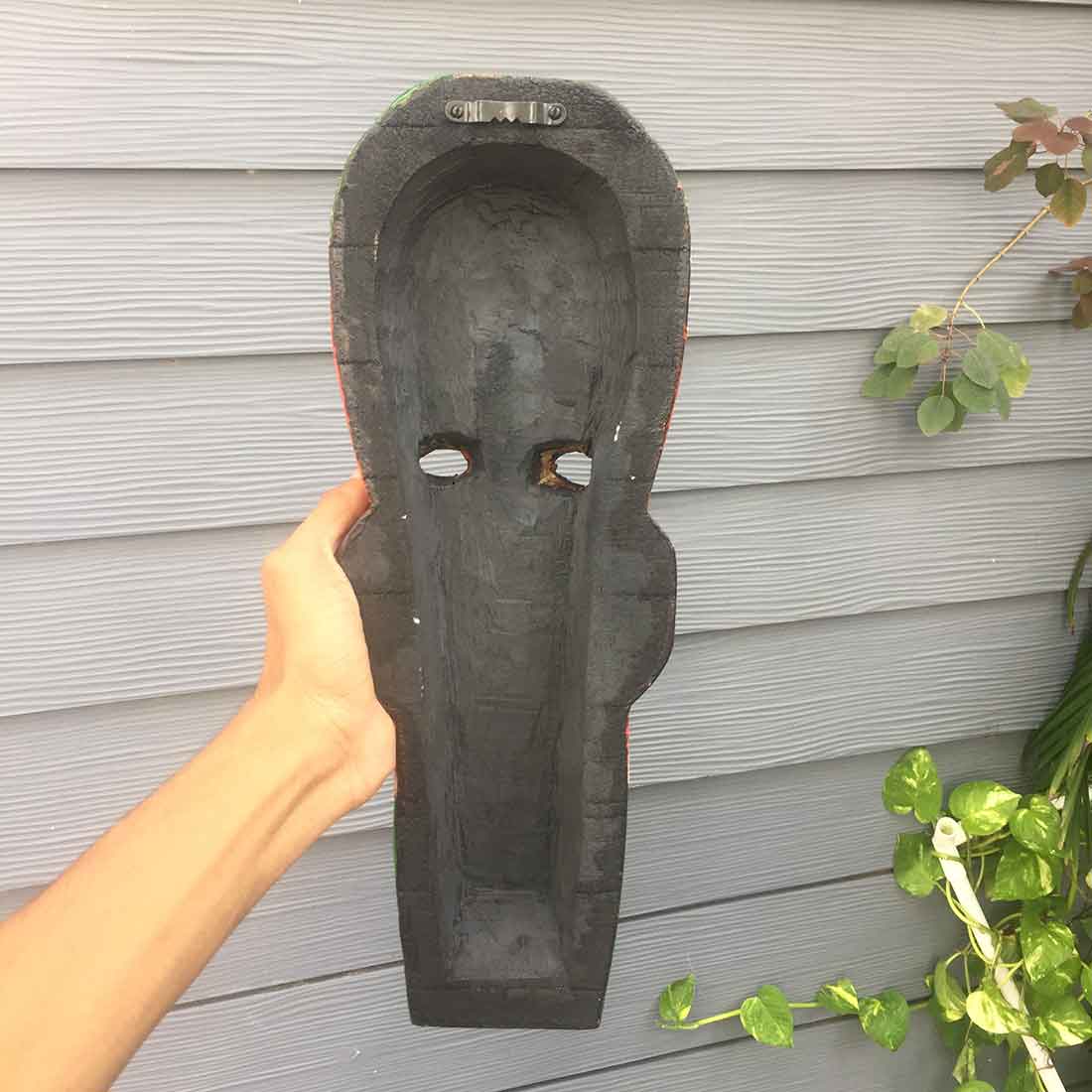 Tribal Egyptian Mask Wall Hanging - For Wall Décor & Home Decoration - 15 inch - ApkaMart