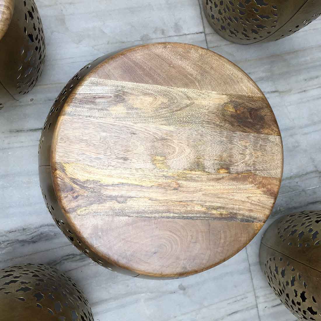 Centre Table with Stool Set - For Living Room & Garden Decor - Set of 5 - ApkaMart