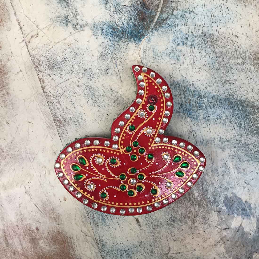 Diya Design Chopda - For Pooja, weddings & Festivals - 4 Inch - ApkaMart