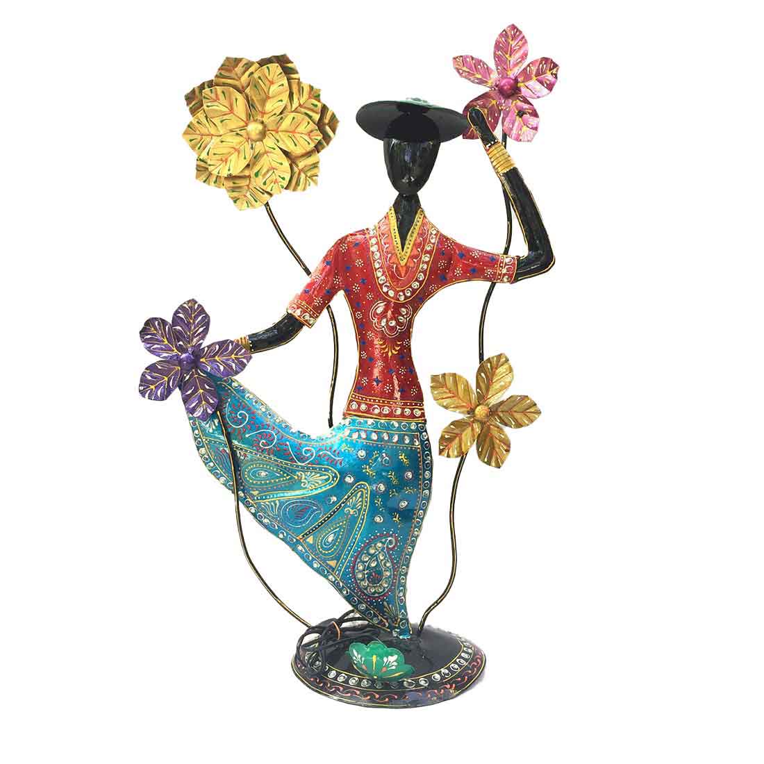 Showpiece for Living Room | Female Figurines LED Showpiece - 26 Inch - ApkaMart