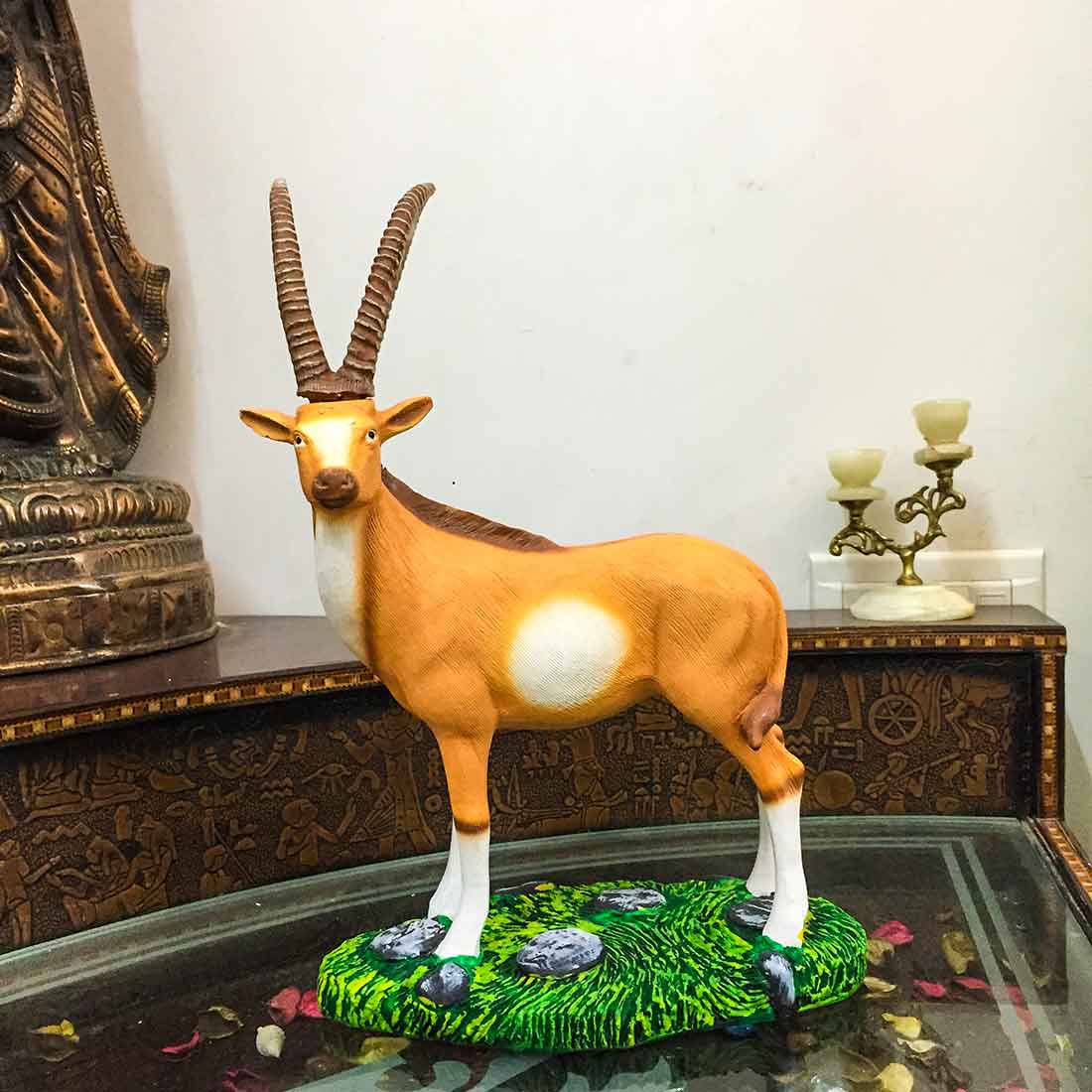 Standing Deer Showpiece| Animal Figurine - For Table Decor & Gifts - ApkaMart