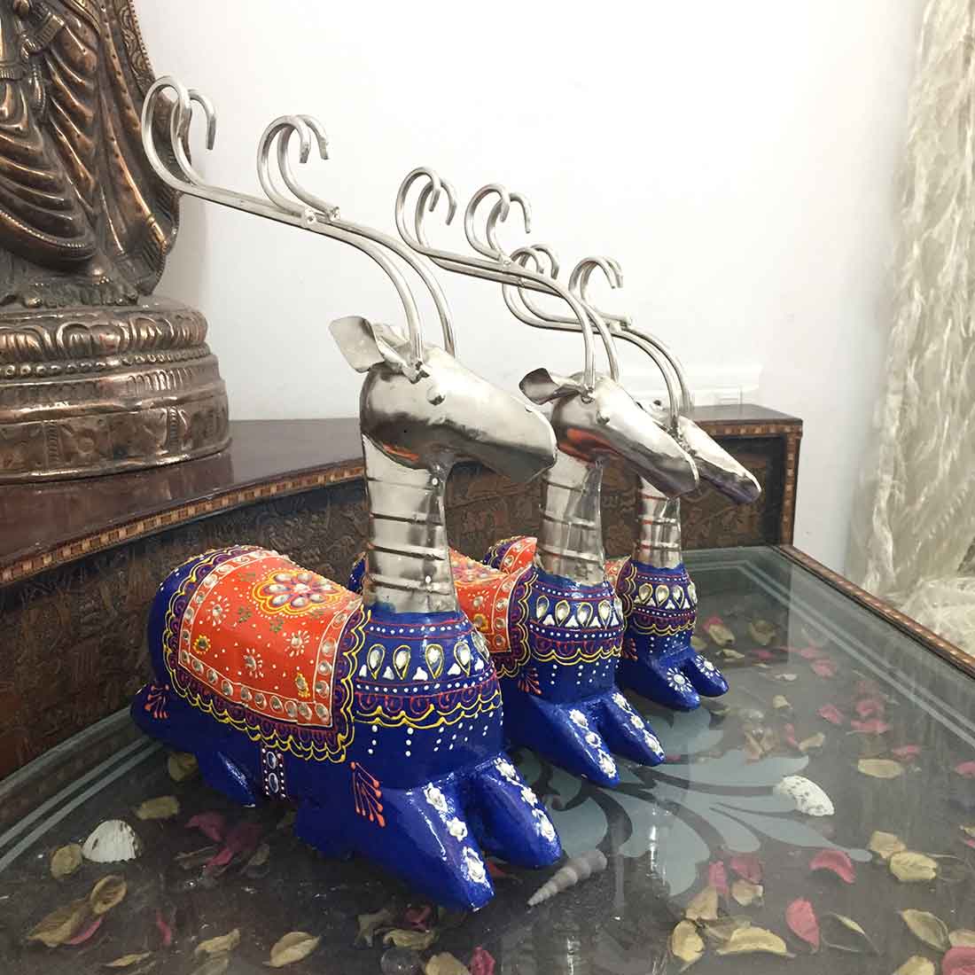 Deer Showpiece | Animal Figurines - for Home Decor & Gifts - 14 Inch - Set of 3 - ApkaMart