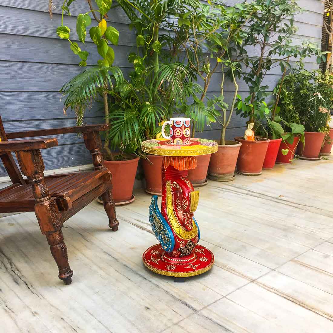 Designer Coffee Table- Apkamart #color_Blue Wings