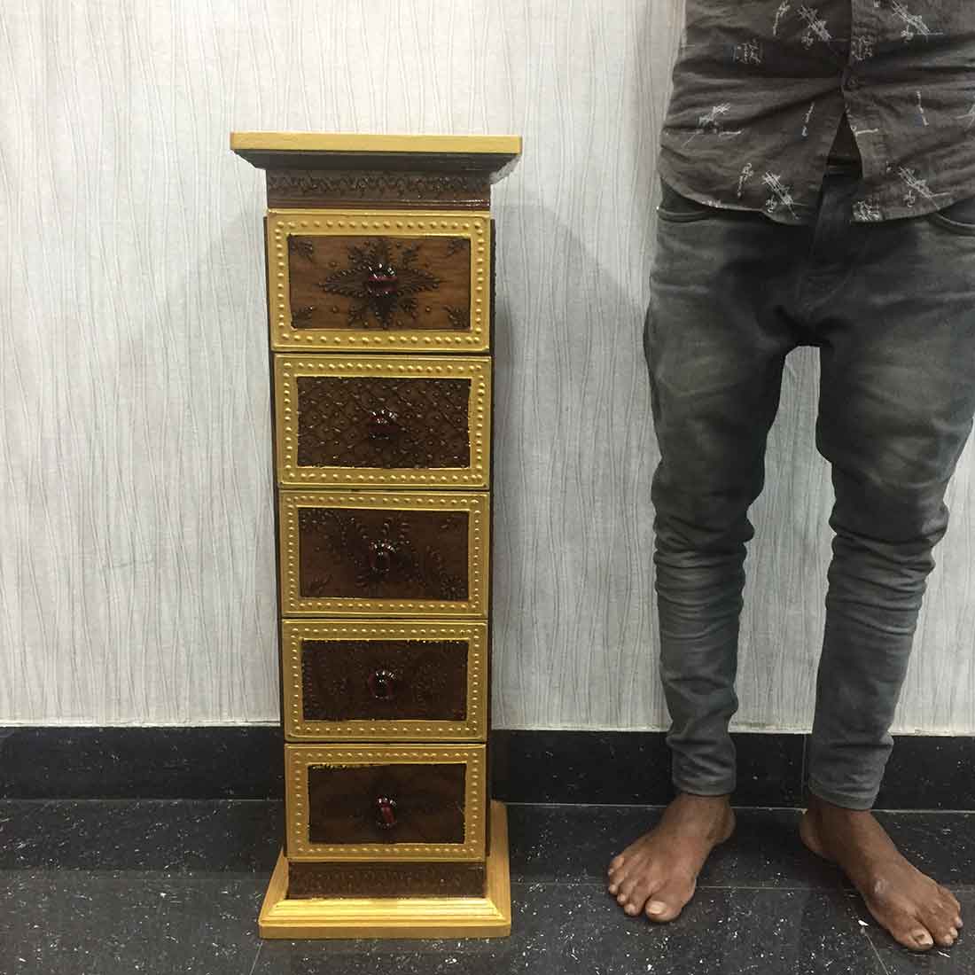 Corner Table | Bed Side Table for Small Spaces - 30 Inch - ApkaMart