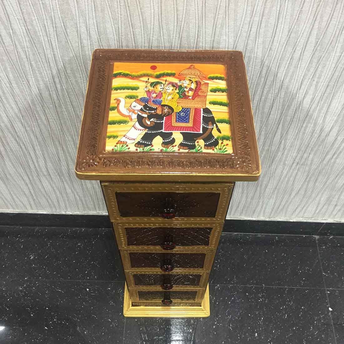 Corner Table | Bed Side Table for Small Spaces - 30 Inch - ApkaMart