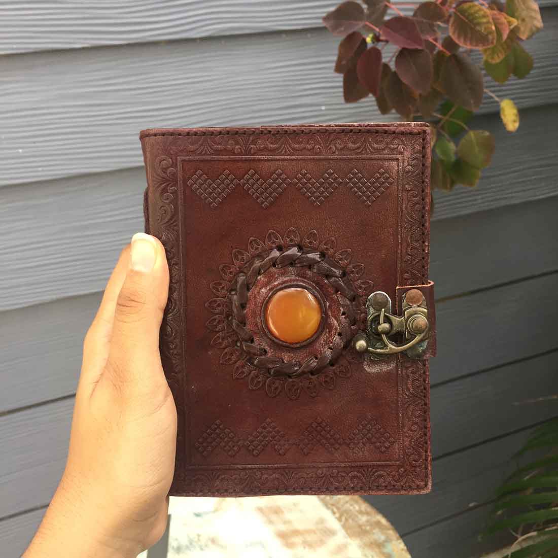 Lock Diary | Leather Diary - For Birthday & Anniversary Gifts - 6 inch - ApkaMart