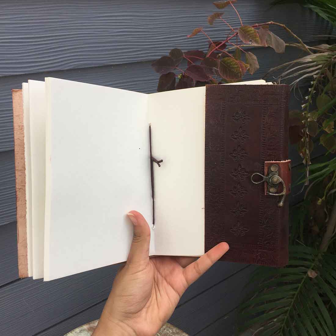 Leather Bound Journal for Men - Writing Journals for Women  -7 inch - ApkaMart