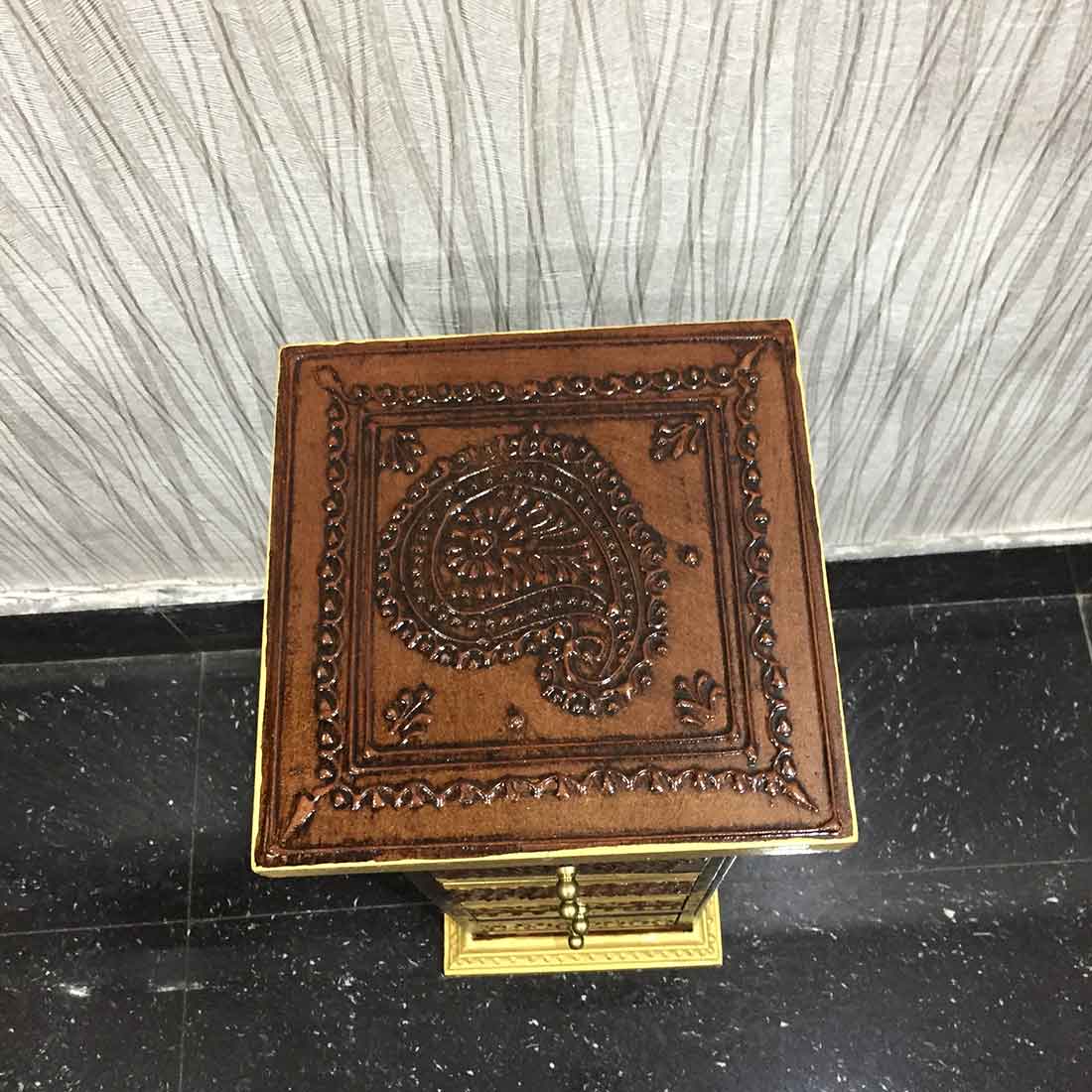 Jewelry Box Wooden | Decorative Jewellery Box - 5 Drawers - For Organizing & Gifts - 18 Inch - ApkaMart