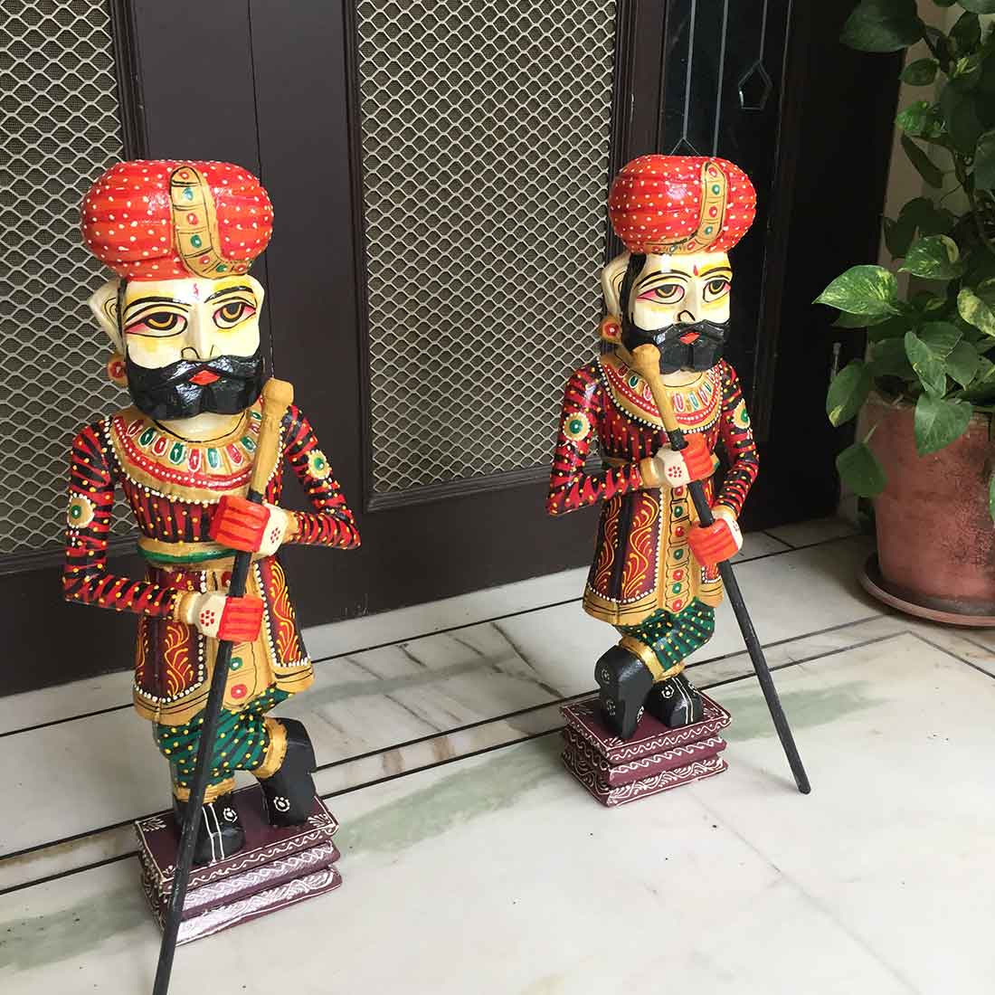 Darbaans Set - Human Figurine - Unique Showpiece for Living Room - 24 Inch - ApkaMart