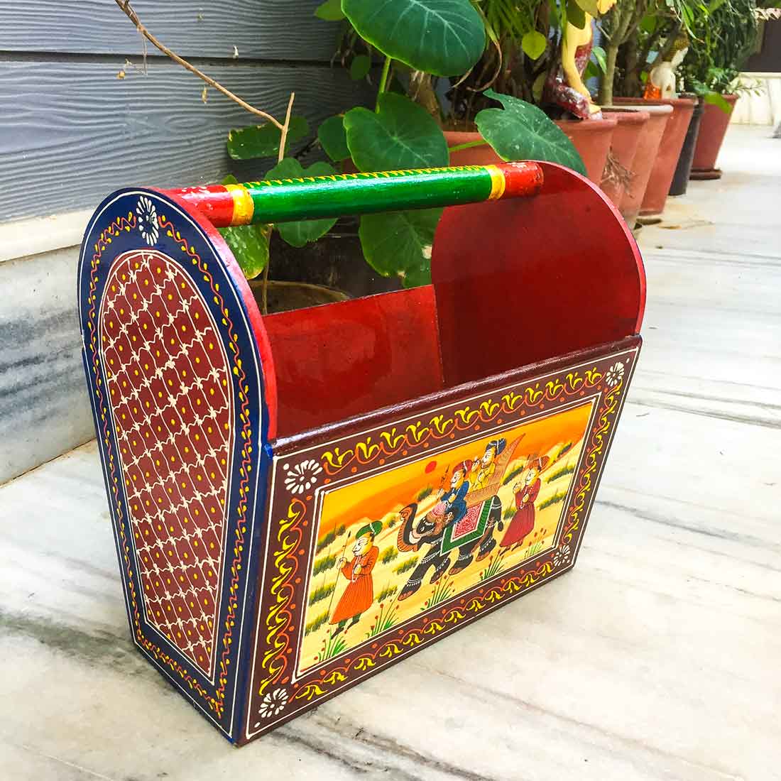 Magazine Holder | Wooden Magazine Stand - For Living Room - 12 Inch - ApkaMart