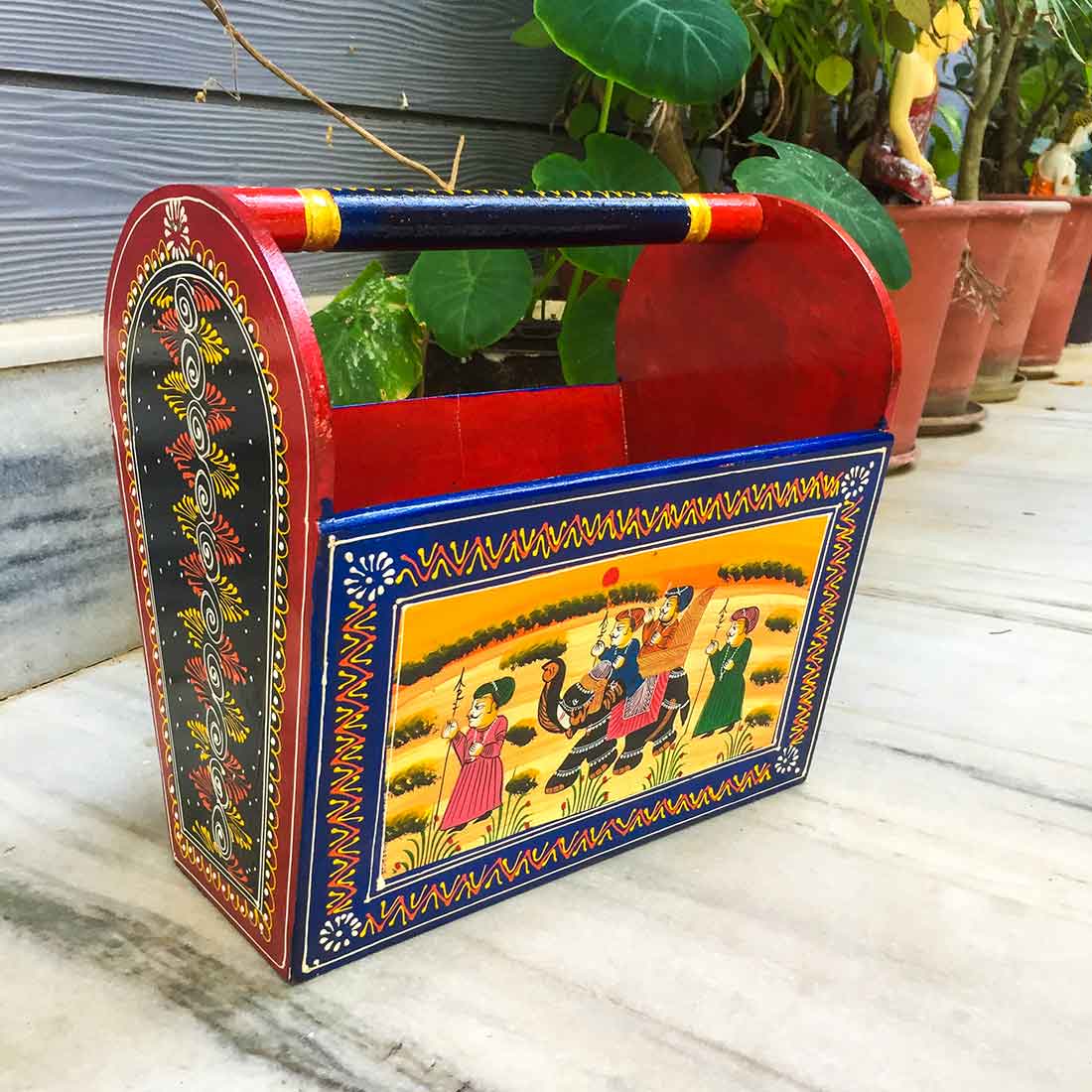 Newspaper and Magazine Stand - For Living Room & Home -12 Inch - ApkaMart