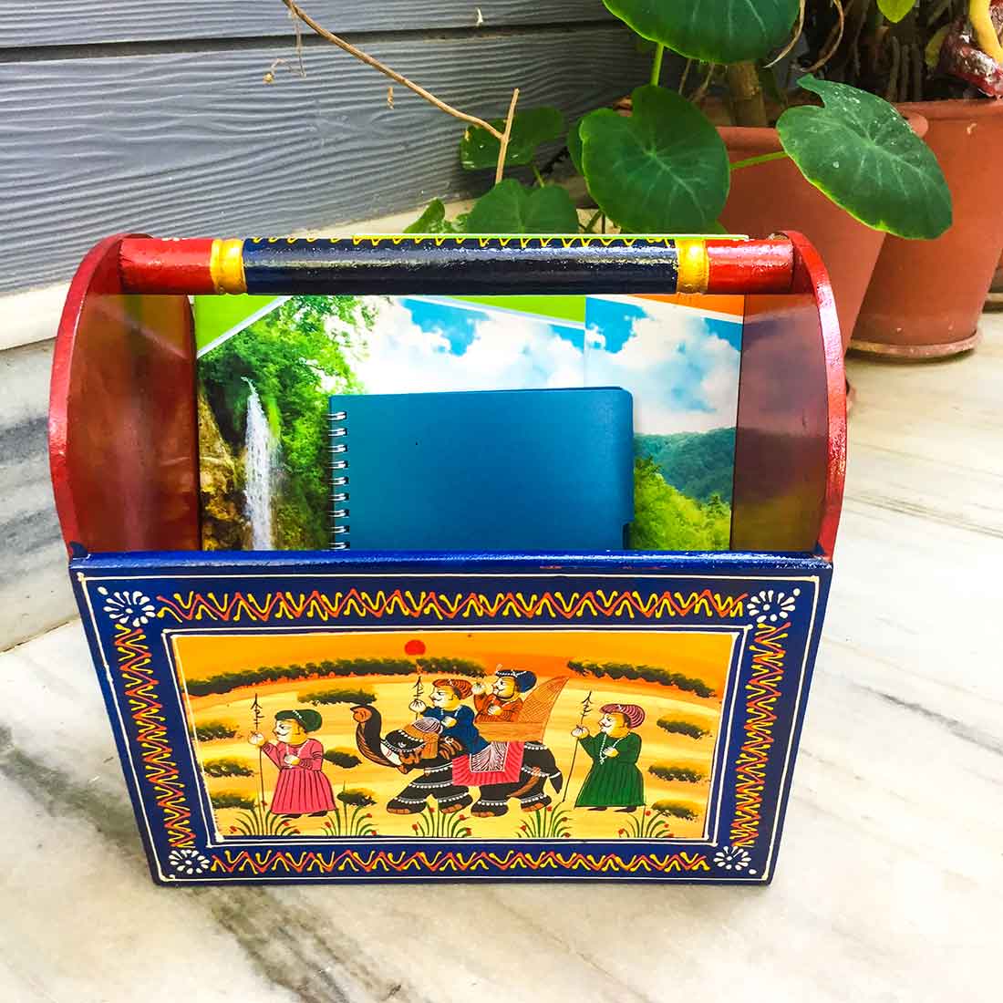 Newspaper and Magazine Stand - For Living Room & Home -12 Inch - ApkaMart