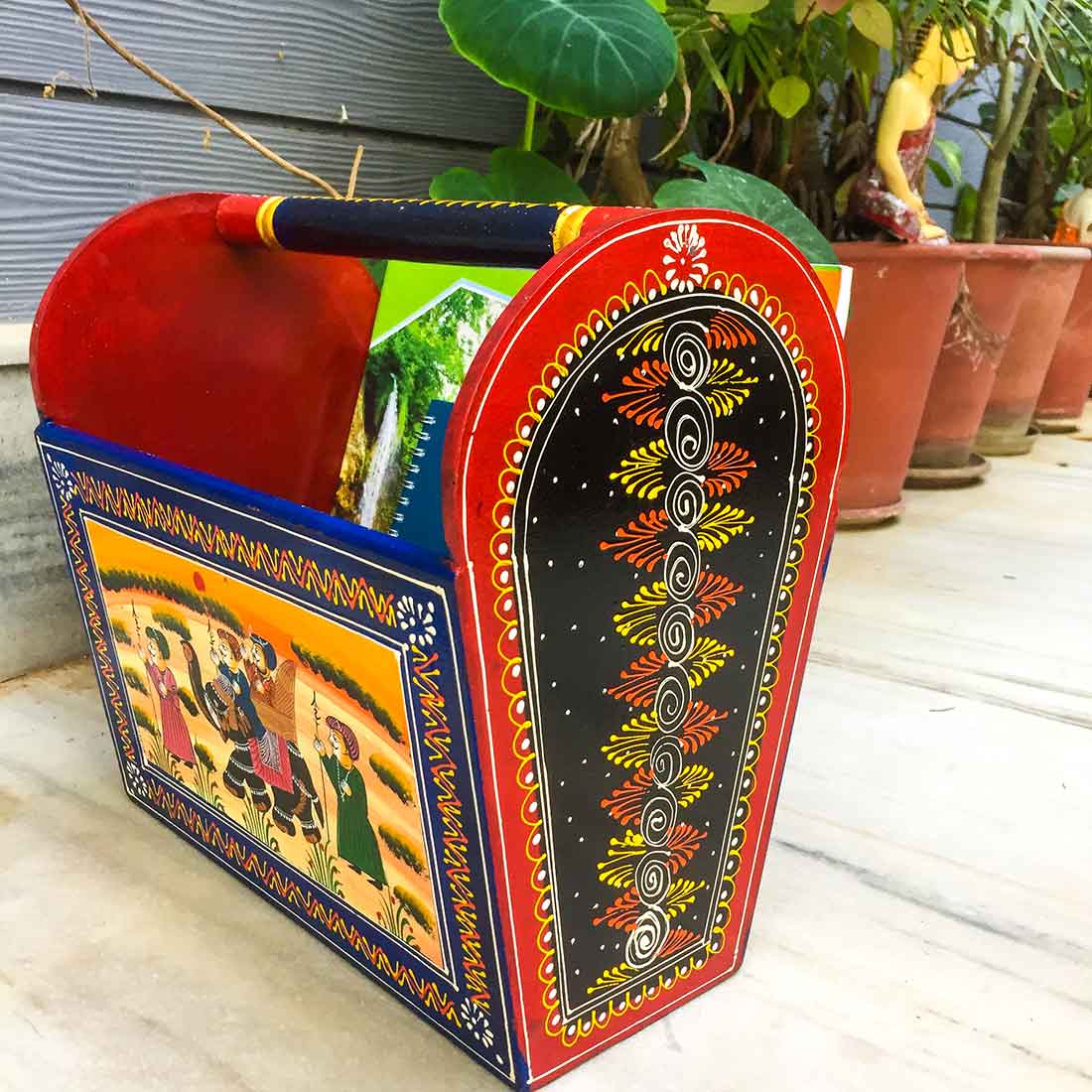 Newspaper and Magazine Stand - For Living Room & Home -12 Inch - ApkaMart