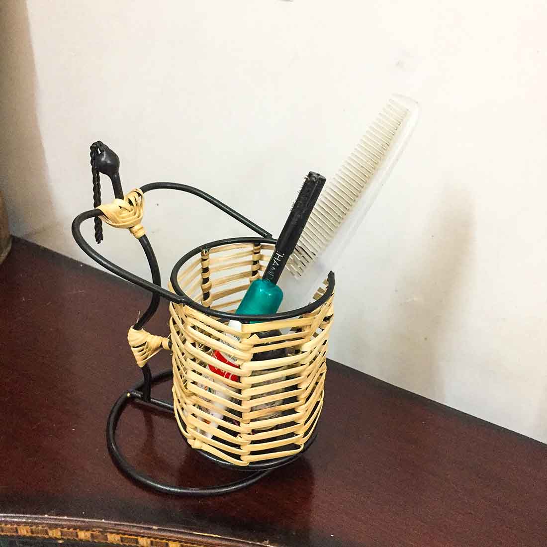 Showpiece Pen Holder | Desk Organizer - Girl Design - for Study Table - 7 Inch - ApkaMart