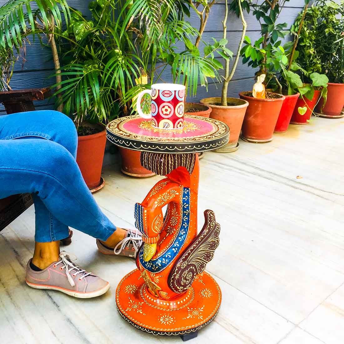 Designer Coffee Table | Side Table for Interiors Décor - 20 Inch - ApkaMart