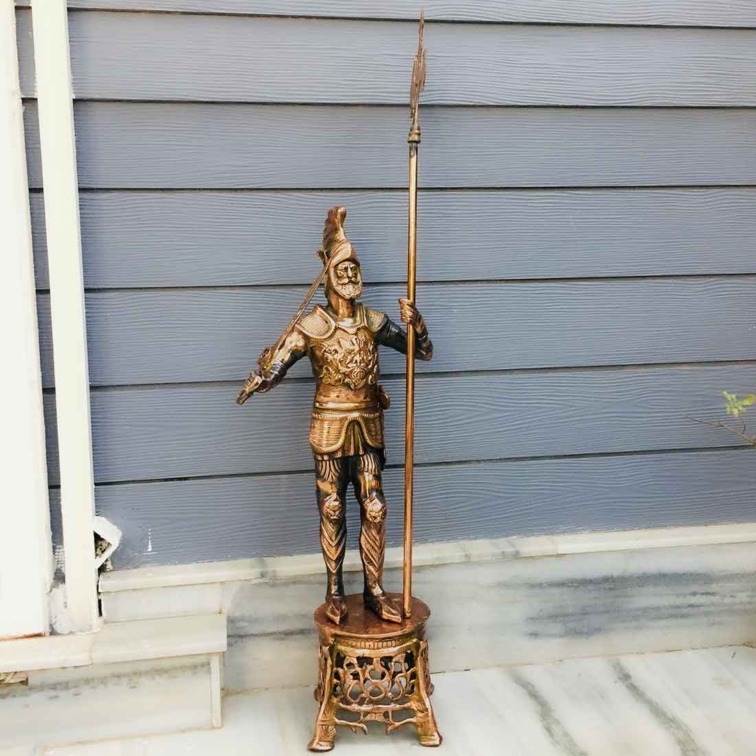 Soldier Figurine - Antique Showpiece - For Table Decor & Gifts - 35 Inch - ApkaMart