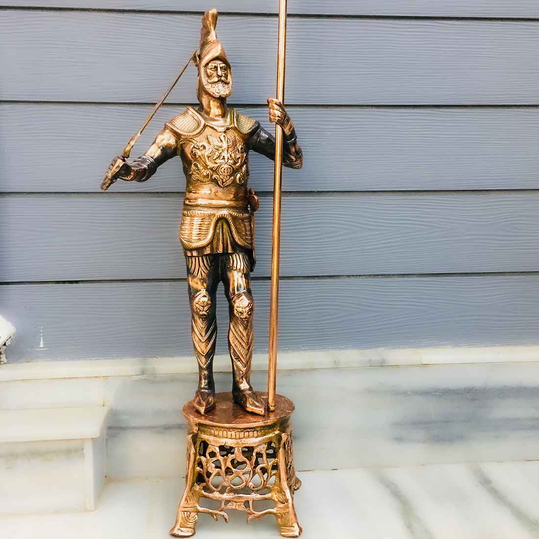 Soldier Figurine - Antique Showpiece - For Table Decor & Gifts - 35 Inch - ApkaMart