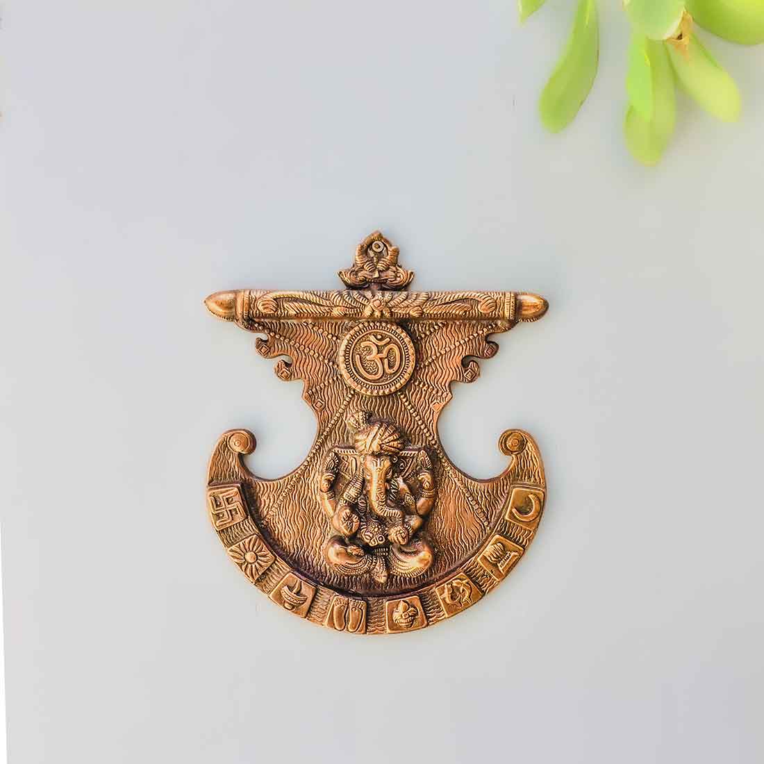 Ganpati Wall Hanging | Metal Wall Decor -14 Inch - ApkaMart