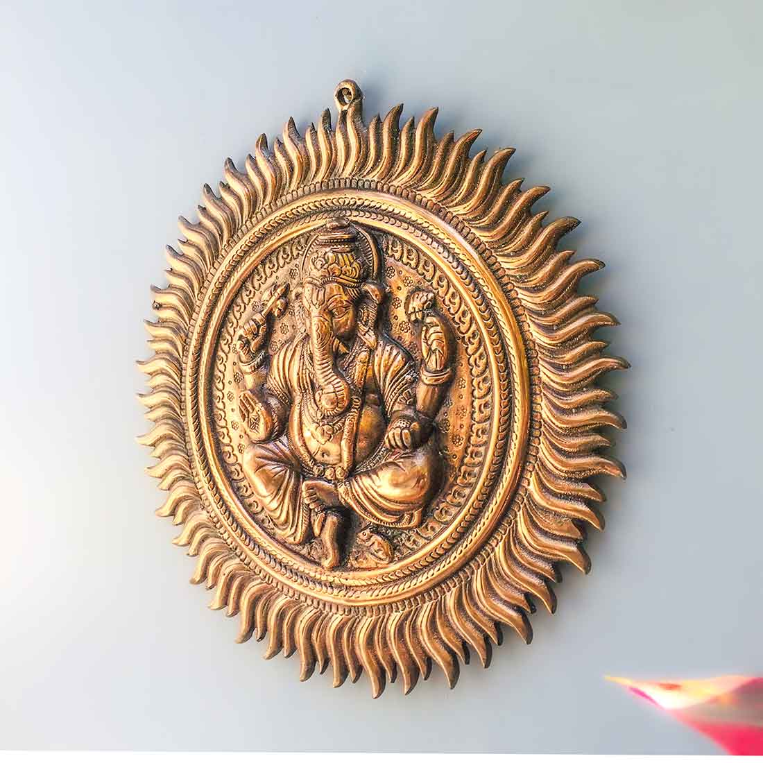 Ganesh Wall Hanging - Sun Design - 16 Inch - ApkaMart