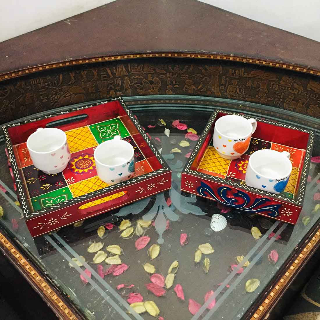 Wooden Tray Set of 2 - Apkamart