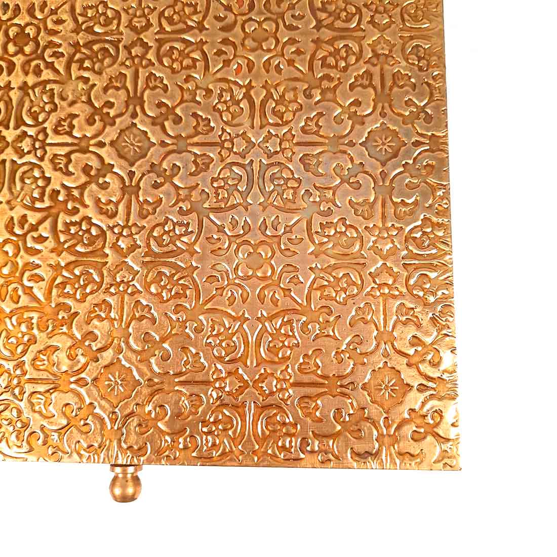 Decorative Box Brass | Necklace Box | Wooden Jewelry Box - 8 Inch