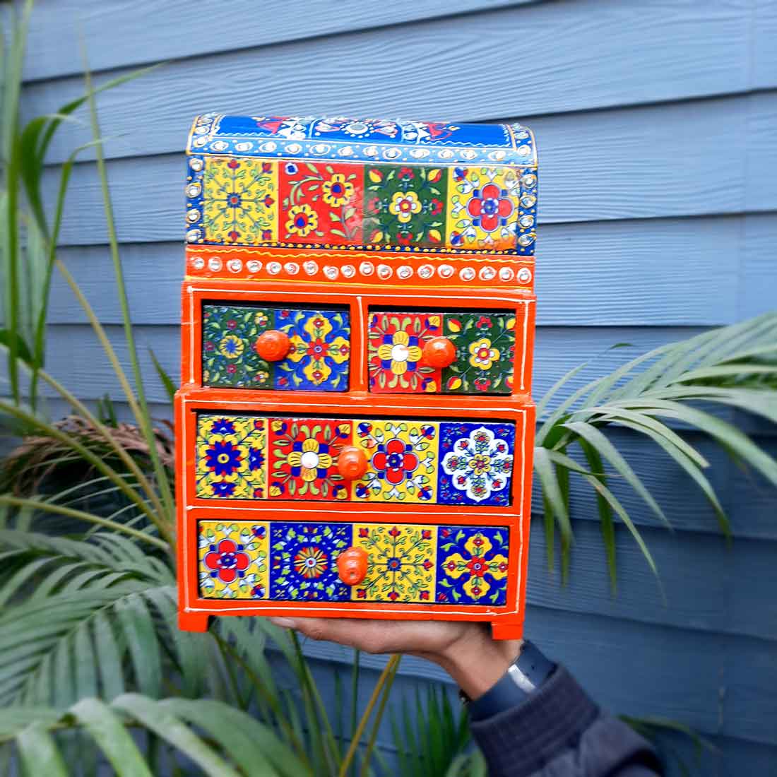 Jewelry Box Wooden | Jewellery Organizer | Multipurpose Storage Box - for Home Decor & Gifts - 13 Inch