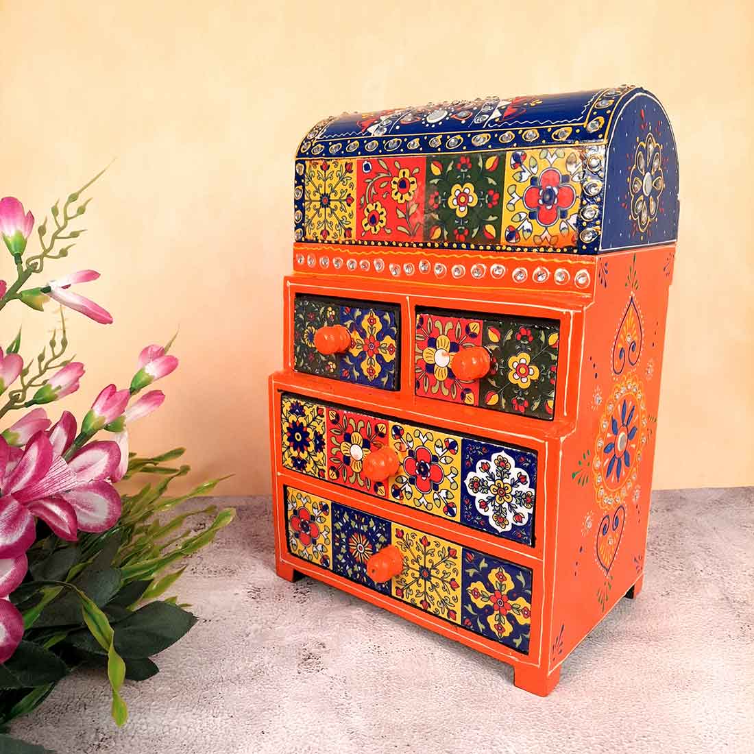Jewelry Box Wooden | Jewellery Organizer | Multipurpose Storage Box - for Home Decor & Gifts - 13 Inch