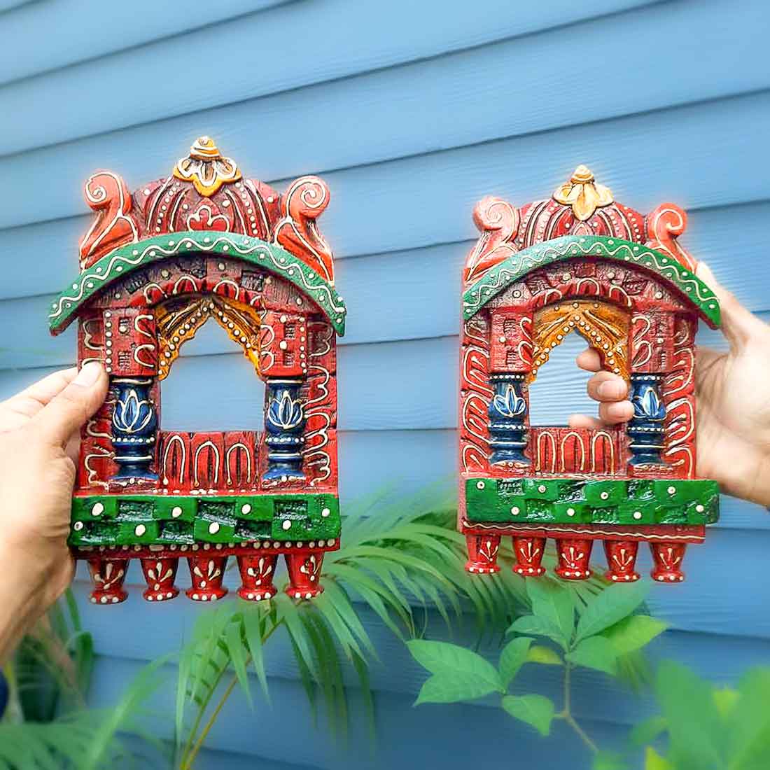 Jharokha Wall hanging - For Home Decor & Gifts - 10 Inch- Apkamart #style_Pack of 2