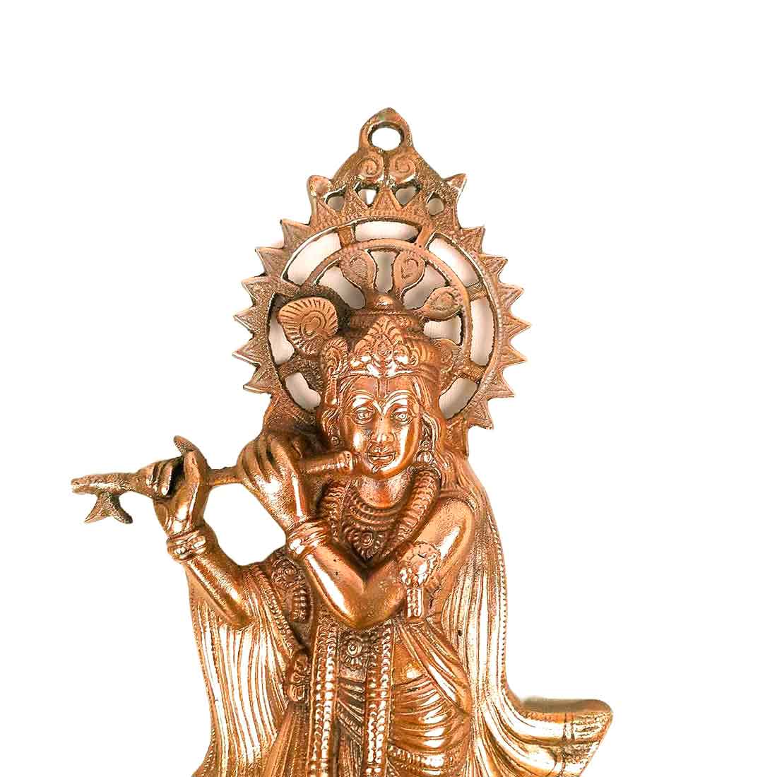Krishna Idol Wall Hanging | Shri Krishna Playing Flute Wall Statue Murti | Lord Krishna Wall Decor Art - for Home, Living Room, Office, Puja , Entrance Decoration & Gift - 16 Inch