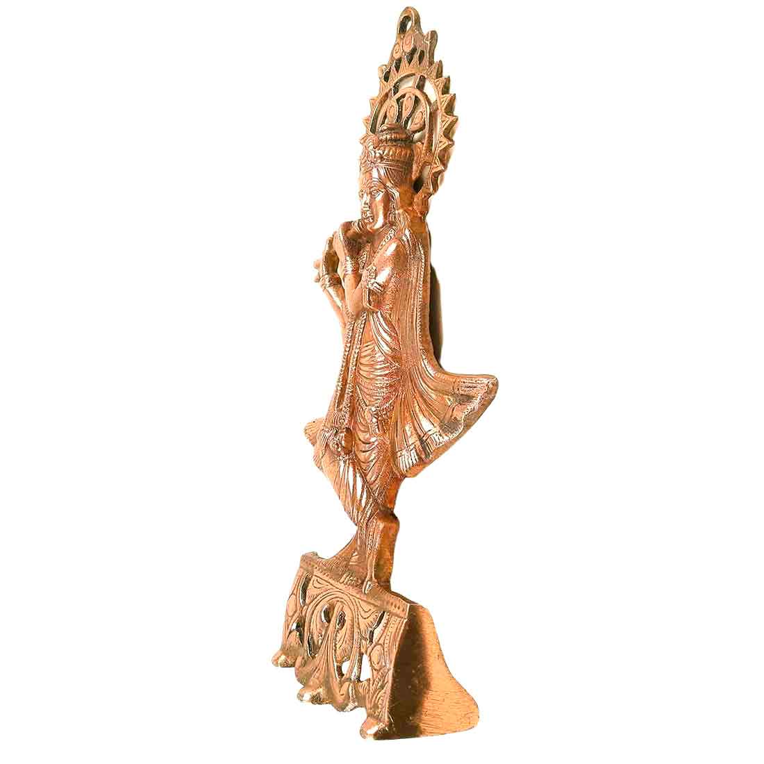 Krishna Idol Wall Hanging | Shri Krishna Playing Flute Wall Statue Murti | Lord Krishna Wall Decor Art - for Home, Living Room, Office, Puja , Entrance Decoration & Gift - 16 Inch