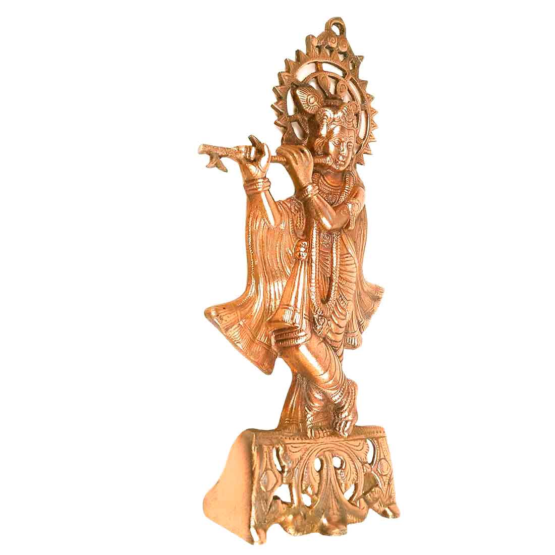 Krishna Idol Wall Hanging | Shri Krishna Playing Flute Wall Statue Murti | Lord Krishna Wall Decor Art - for Home, Living Room, Office, Puja , Entrance Decoration & Gift - 16 Inch