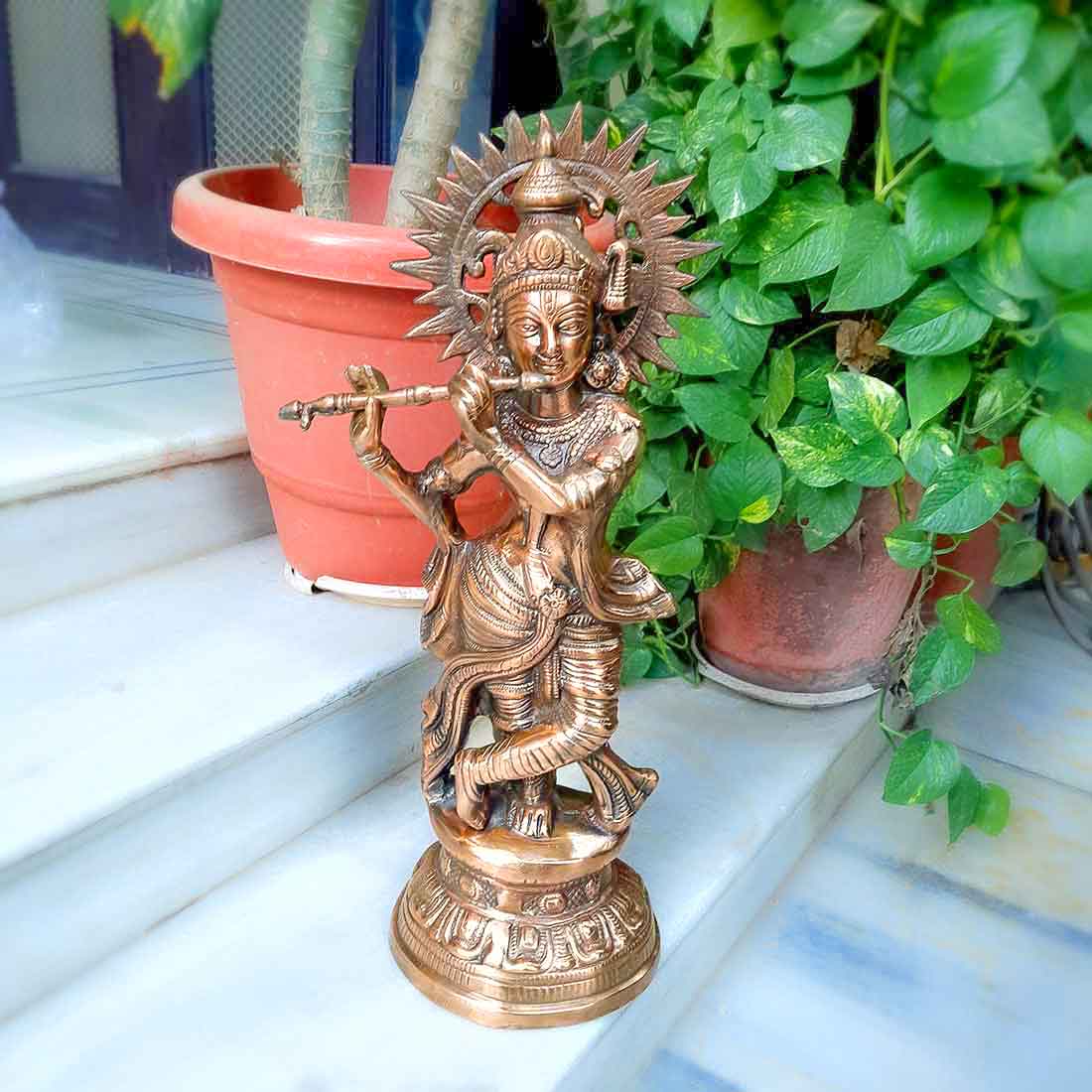 Lord Krishna Statue - for Spiritual Decor and Gifts - 22 Inch - Apkamart