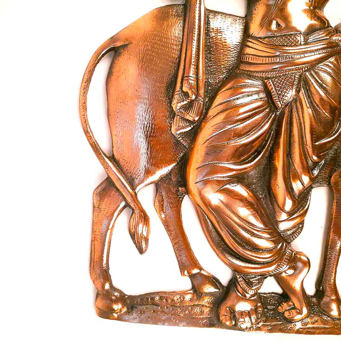 Shri Krishna Wall Hanging Idol | Lord Krishna Playing Flute With Cow Wall Hanging Statue Murti | Religious & Spiritual Art Sculpture - for Gift, Home, Living Room, Office, Puja Room Decoration - 22 Inch