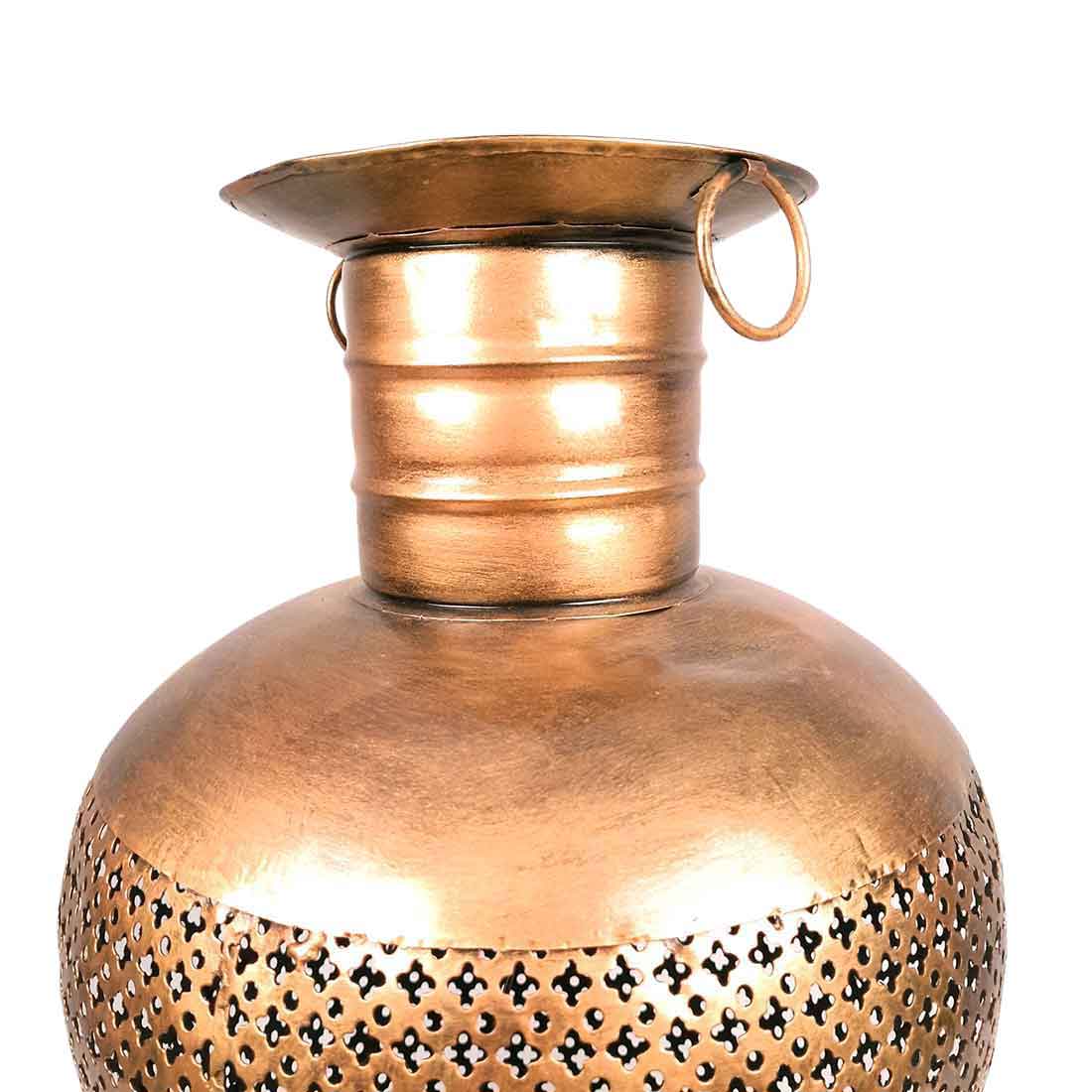 Vase With LED Lights | Flower Pot Cum Lamp | Vintage Vases - for Home, Living Room, Bedroom, Corner Decor & Gifts - 20 Inch