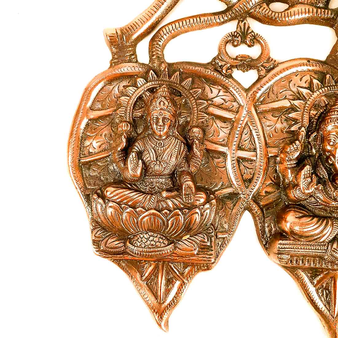 Lord Ganesh and Goddess Laxmi & Saraswati Wall Hanging - For Pooja, Home, Office & Gifts-18 Inch