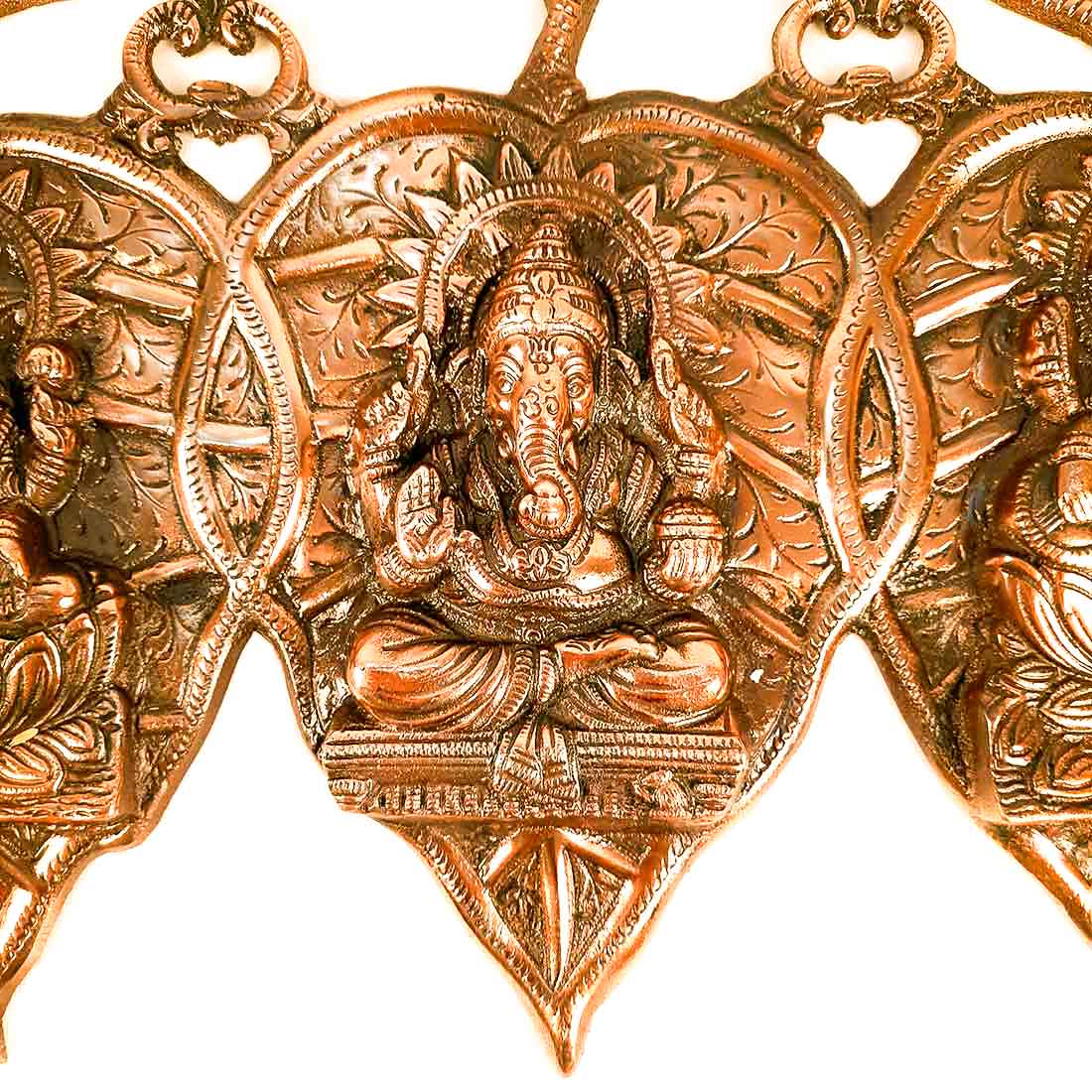 Lord Ganesh and Goddess Laxmi & Saraswati Wall Hanging - For Pooja, Home, Office & Gifts-18 Inch