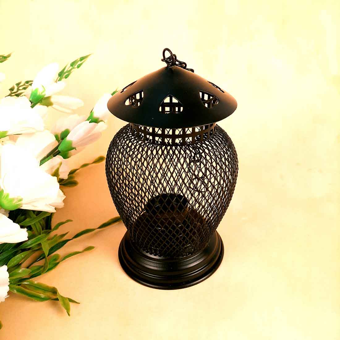 TeaLight Holder Hanging | Candle Holders Stand Wall Mount | Tea Light Candle Stands - Metal - For Home, Table, Living Room, Dining room, Bedroom Decor | For Festival Decoration & Gifts -Set of 2