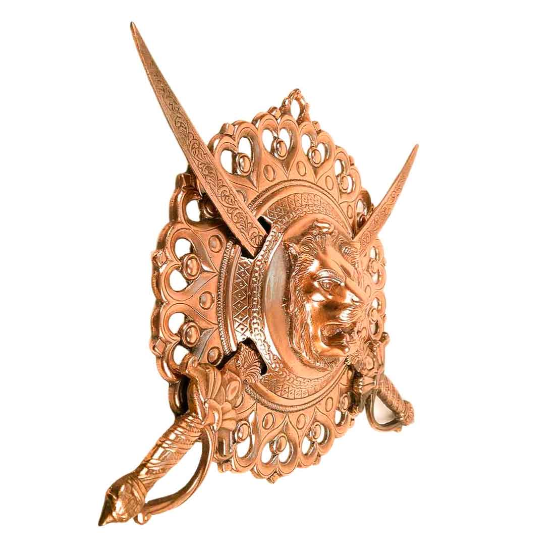 Dhal Talwar Showpiece - Lion Design - For Wall Decor - 18 Inch - Apkamart - #Style_pack of 1