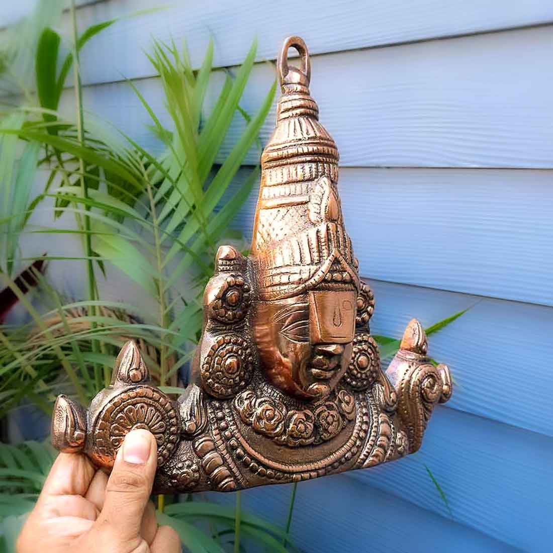 Sri Balaji Wall Hanging Idol | Venkateswara Swami Wall Statue | Tirupati Balaji Wall Hanging Murti | Religious & Spiritual Sculpture - for Gift, Home, Living Room, Office, Puja Room Decoration - 12 Inch