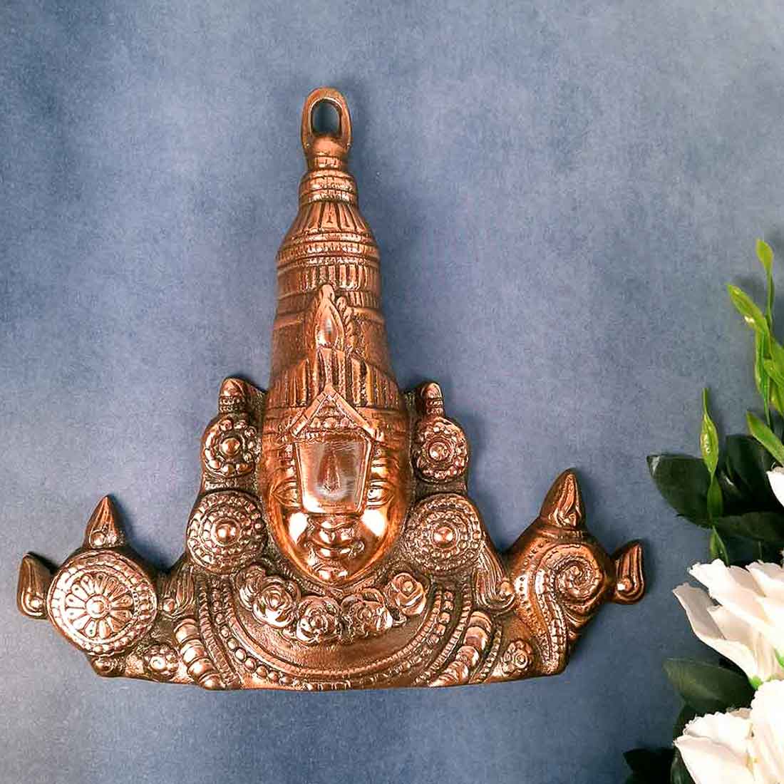 Sri Balaji Wall Hanging Idol | Venkateswara Swami Wall Statue | Tirupati Balaji Wall Hanging Murti | Religious & Spiritual Sculpture - for Gift, Home, Living Room, Office, Puja Room Decoration   - 12 Inch